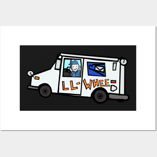 LLV LL-Whee!! Happy Mail Man Wall Art by Sparkleweather